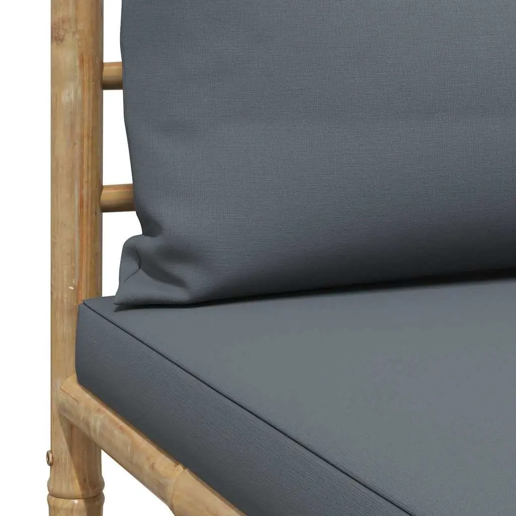 Garden Sofa with Bamboo Frame and Cushions