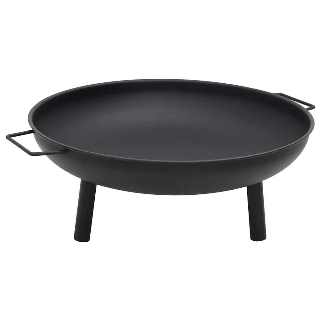 Fire Pit Outdoor Heating 67.5x58x22.5 cm Steel Black Bowl
