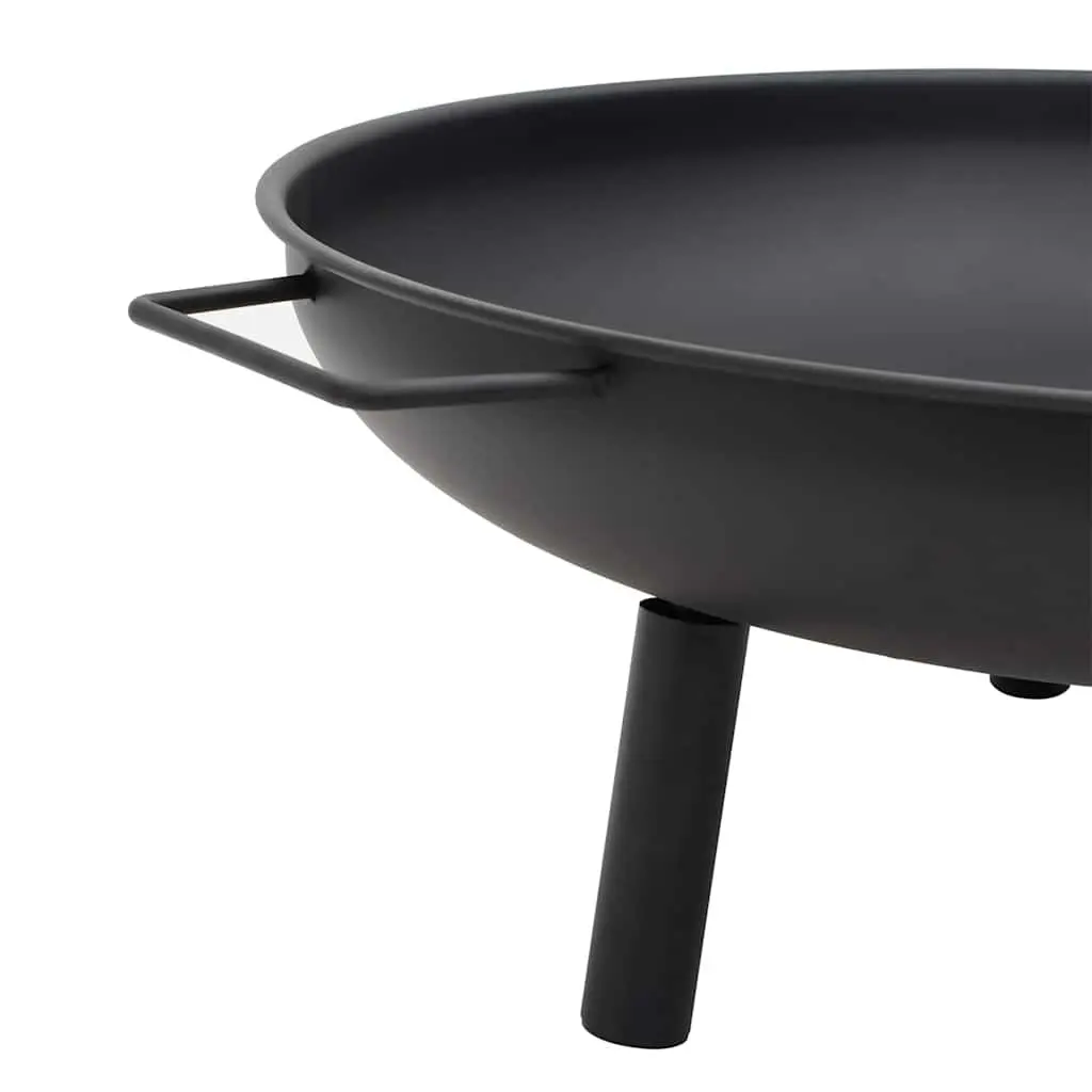Fire Pit Outdoor Heating 67.5x58x22.5 cm Steel Black Bowl