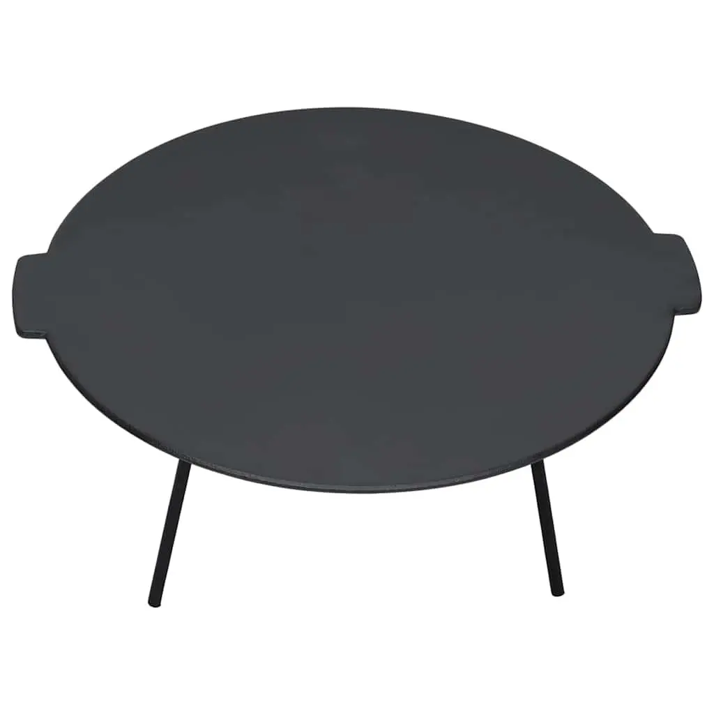 Outdoor Cooking Cast Iron Grill Plate Black 44cm Frying Surface