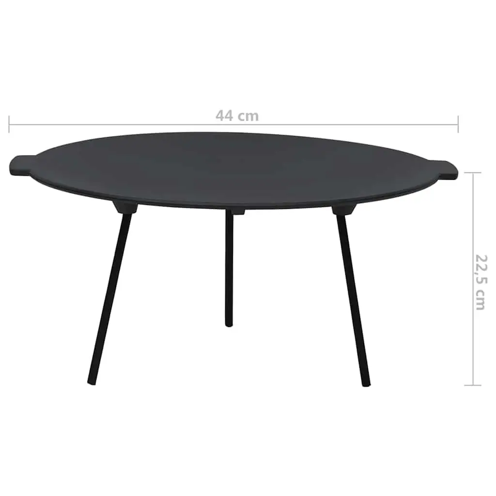Outdoor Cooking Cast Iron Grill Plate Black 44cm Frying Surface