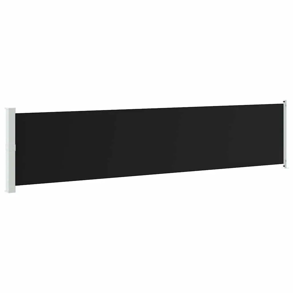 Retractable Side Awning Privacy Shade 140x600cm Black