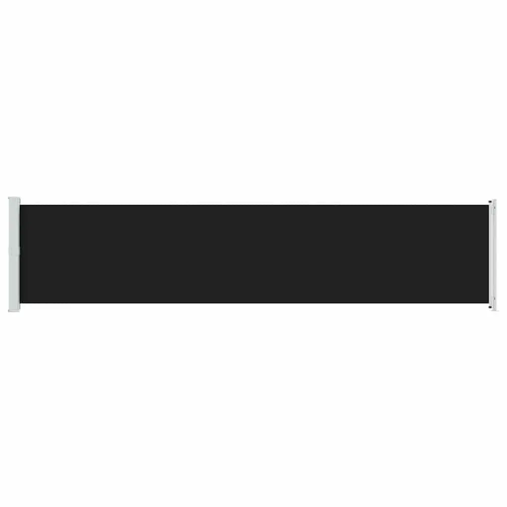 Retractable Side Awning Privacy Shade 140x600cm Black