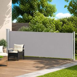 Affordable Grey Retractable Side Awning for Privacy