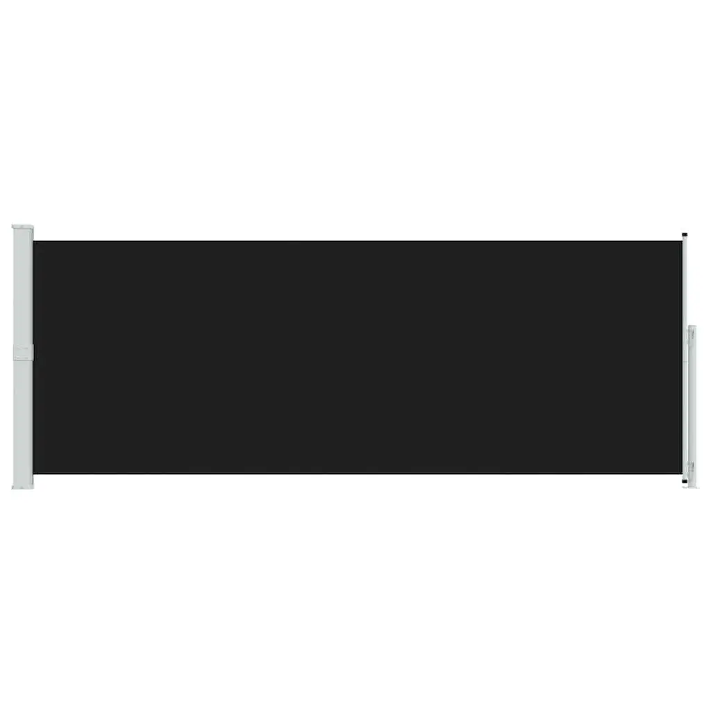 Retractable Side Awning Outdoor Privacy Screen 180x500cm Black