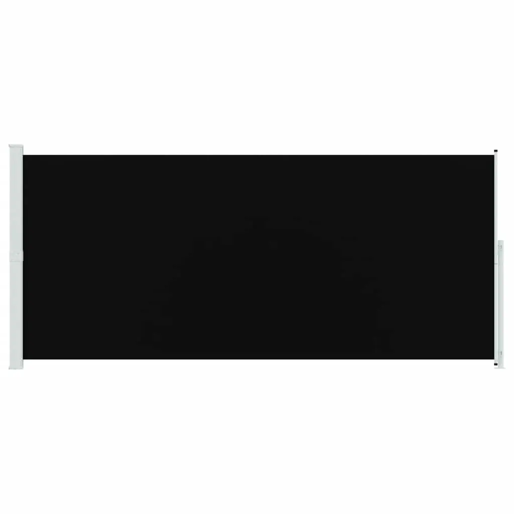 Retractable Side Awning Outdoor Privacy Screen 220x500cm Black