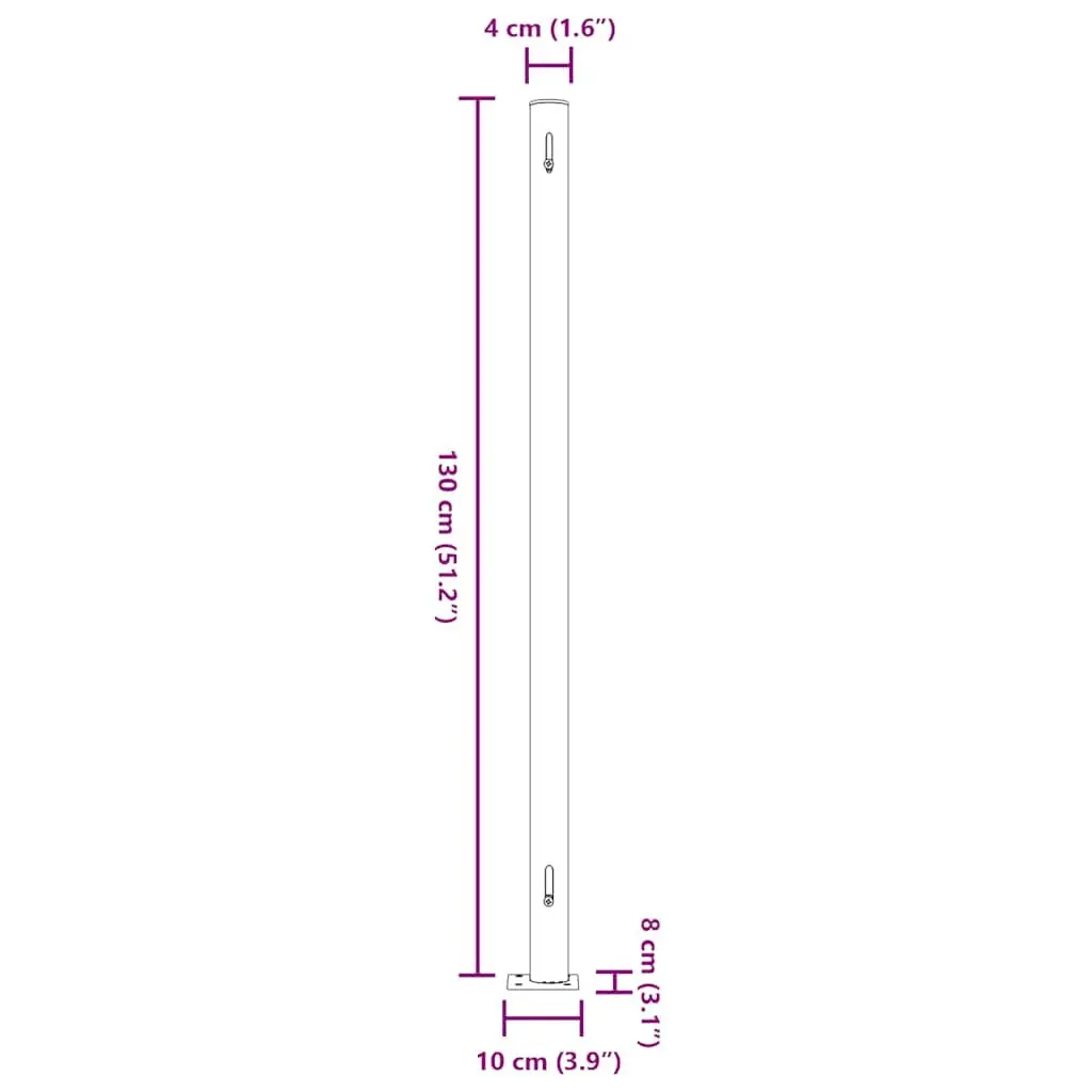 Retractable Side Awning Outdoor Privacy Screen 220x500cm Cream