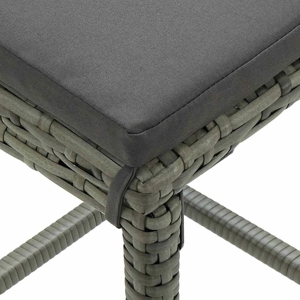 Set of 3 Grey Bar Stools