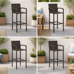 Comfortable and Practical: Brown Bar Stools Set of 4