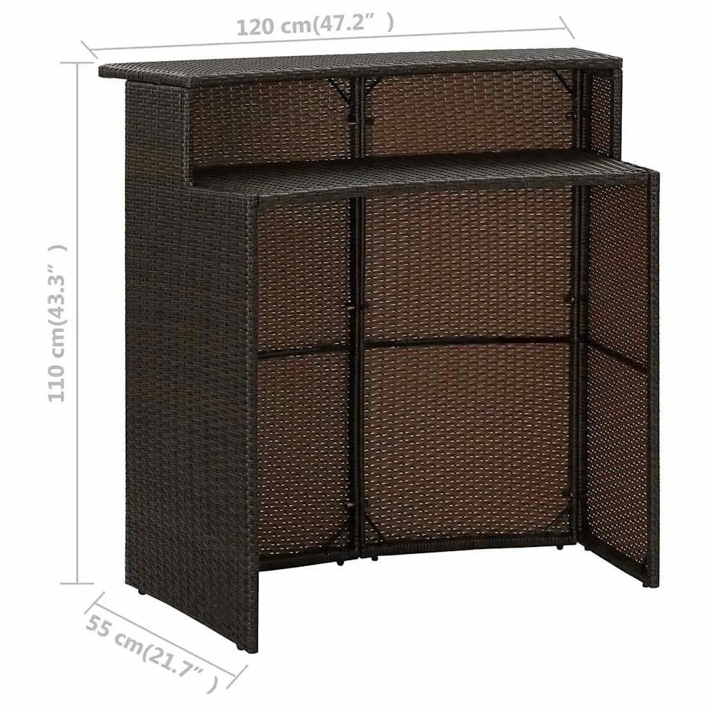 2-Tier Outdoor Bar Table for Lasting Use