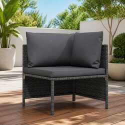 Comfortable and Durable Grey Sectional Corner Sofa for Outdoors
