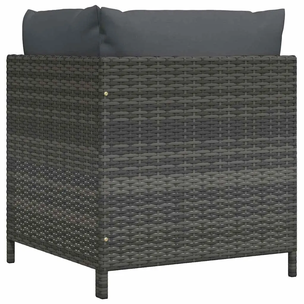 Outdoor Sectional Corner Sofa Grey PE Rattan Weather-Resistant