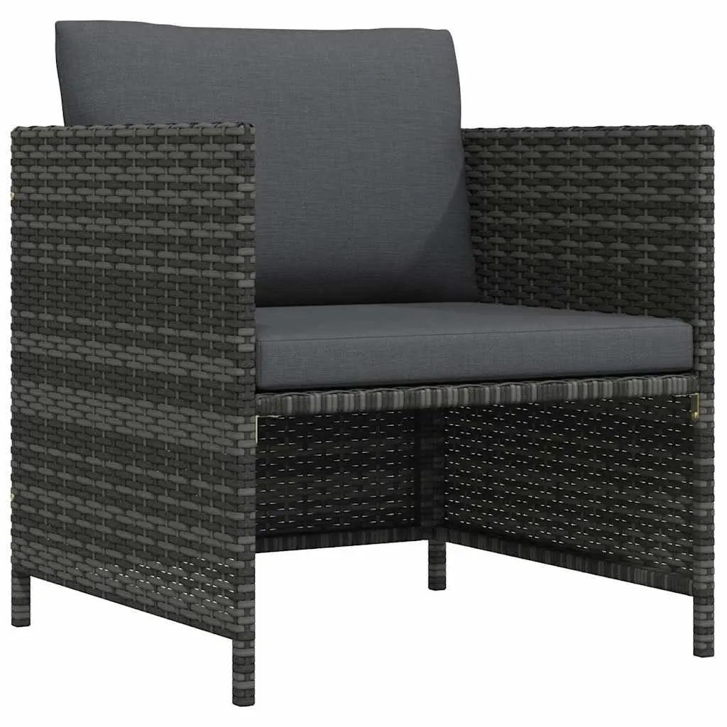 Outdoor Sectional Sofa Unit Grey Poly Rattan Garden Lounge Modular Seating