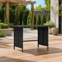 Grey Patio Dining Table with Lightweight Design and Durability