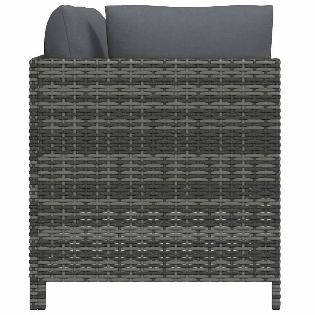 2-Seater Garden Sofa Outdoor Patio Sectional Lounge Seat with Cushions Grey
