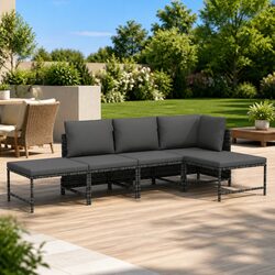 Practical 5-Piece Outdoor Sofa Set with Comfort in Mind