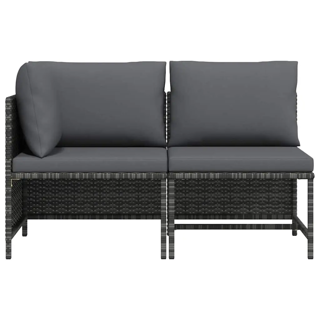 Garden Sofa Set Outdoor Lounge 2 Piece Grey Rattan