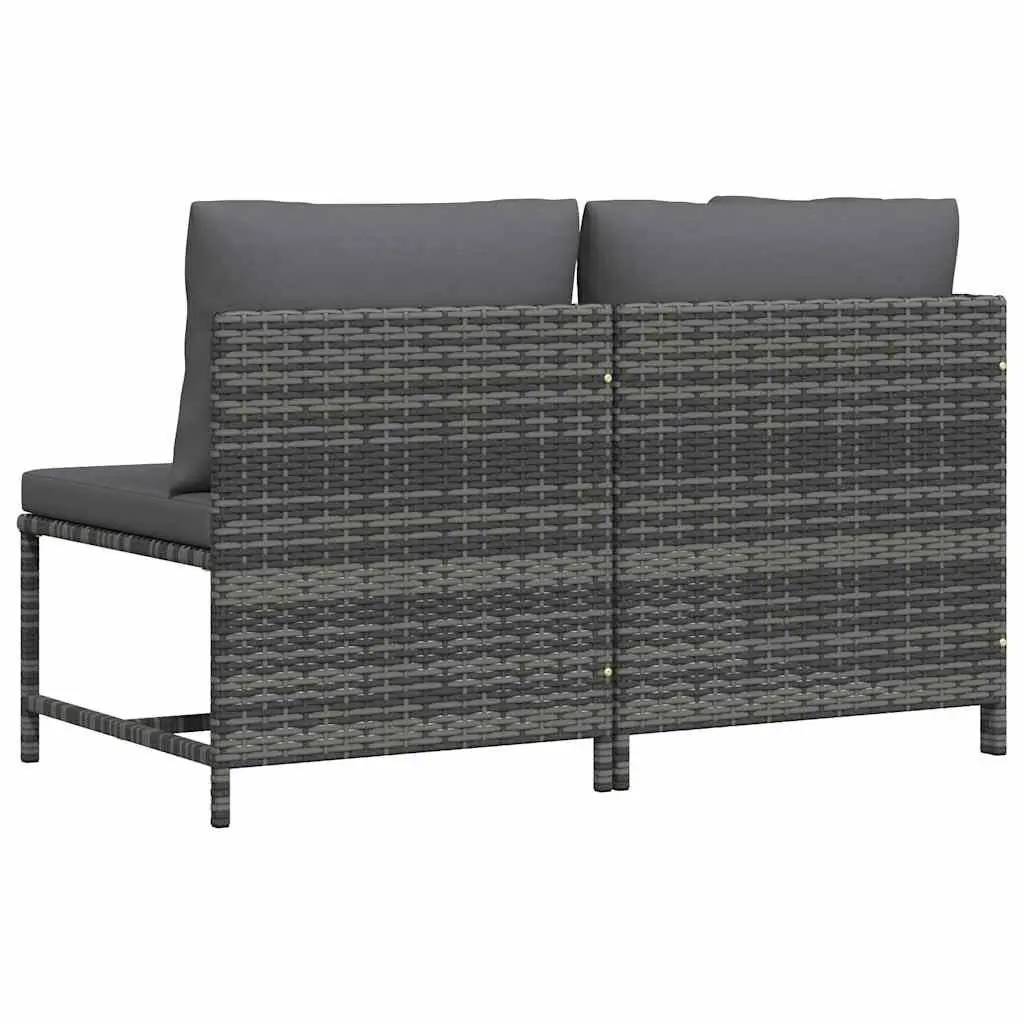 Garden Sofa Set Outdoor Lounge 2 Piece Grey Rattan