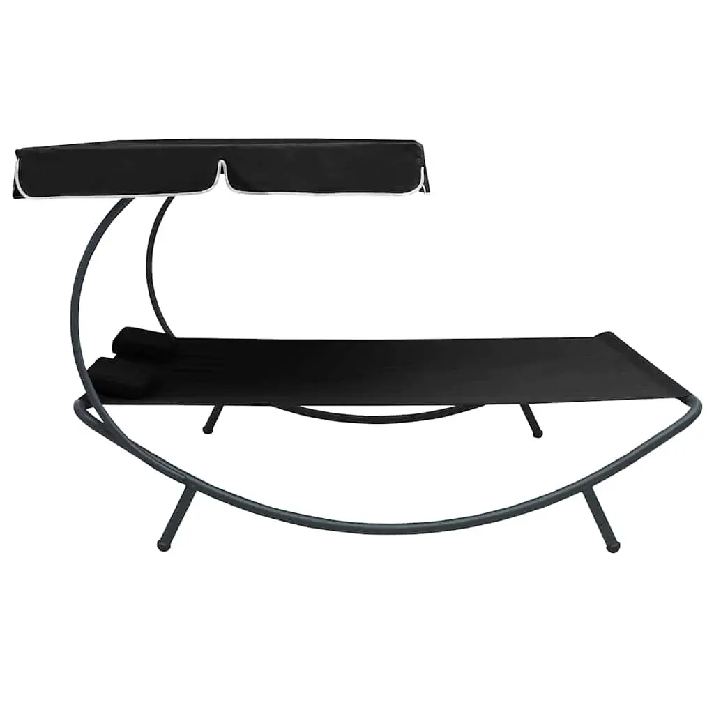 Double Canopy Sunbed with Pillows