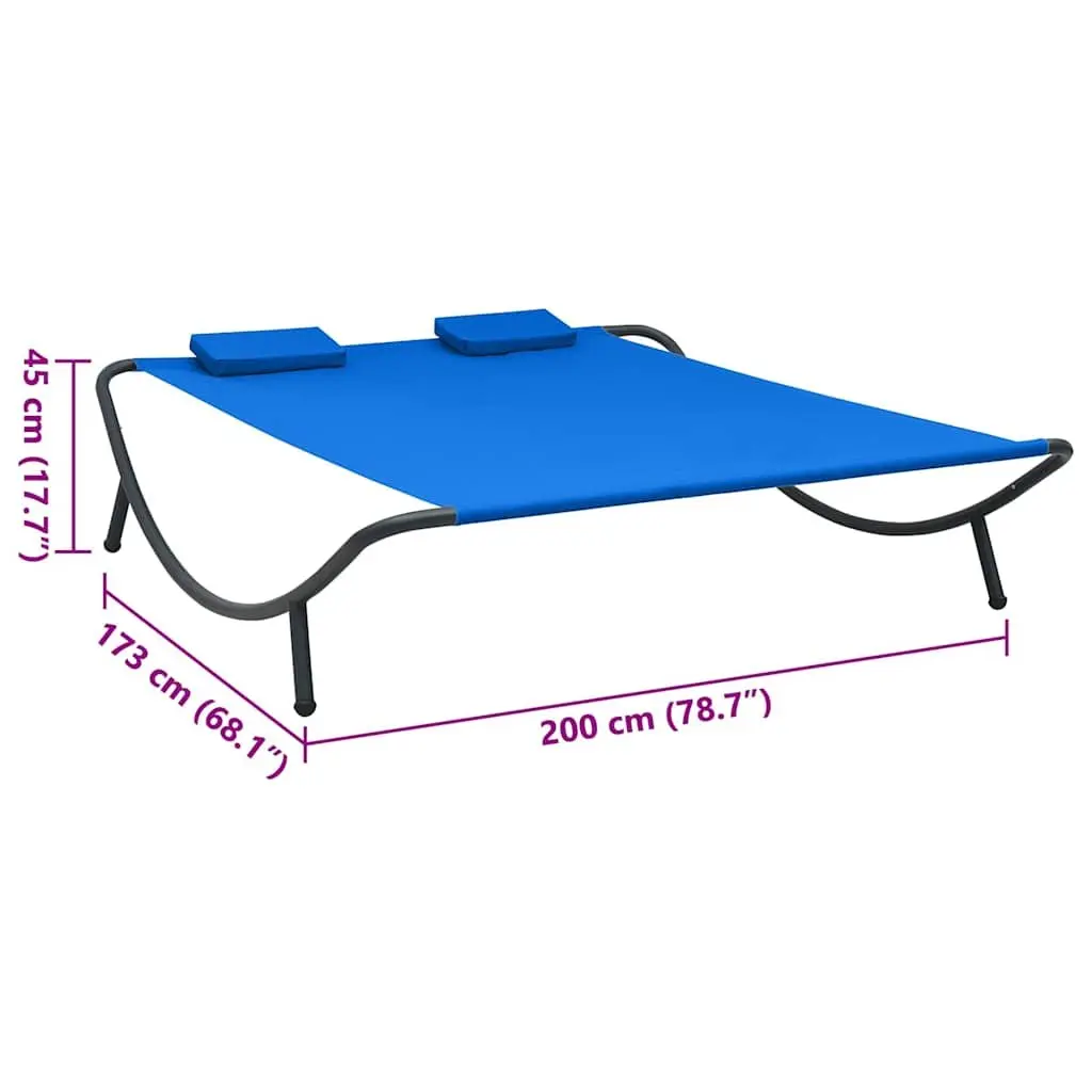 Blue Lounge Bed for Outdoors
