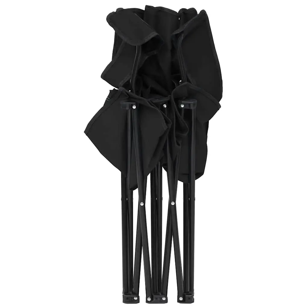 2-Seater Camping Chair Outdoor Portable Folding Double Seat Black