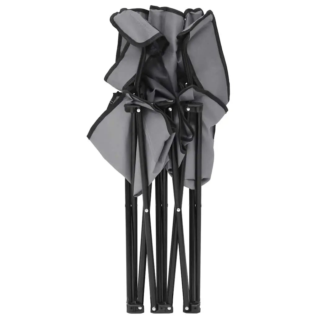 2-Seater Camping Chair Outdoor Portable Grey Steel Frame