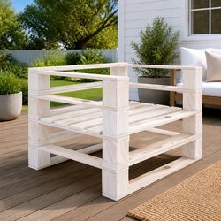 Practical Garden Pallet Armchair with Timeless Design