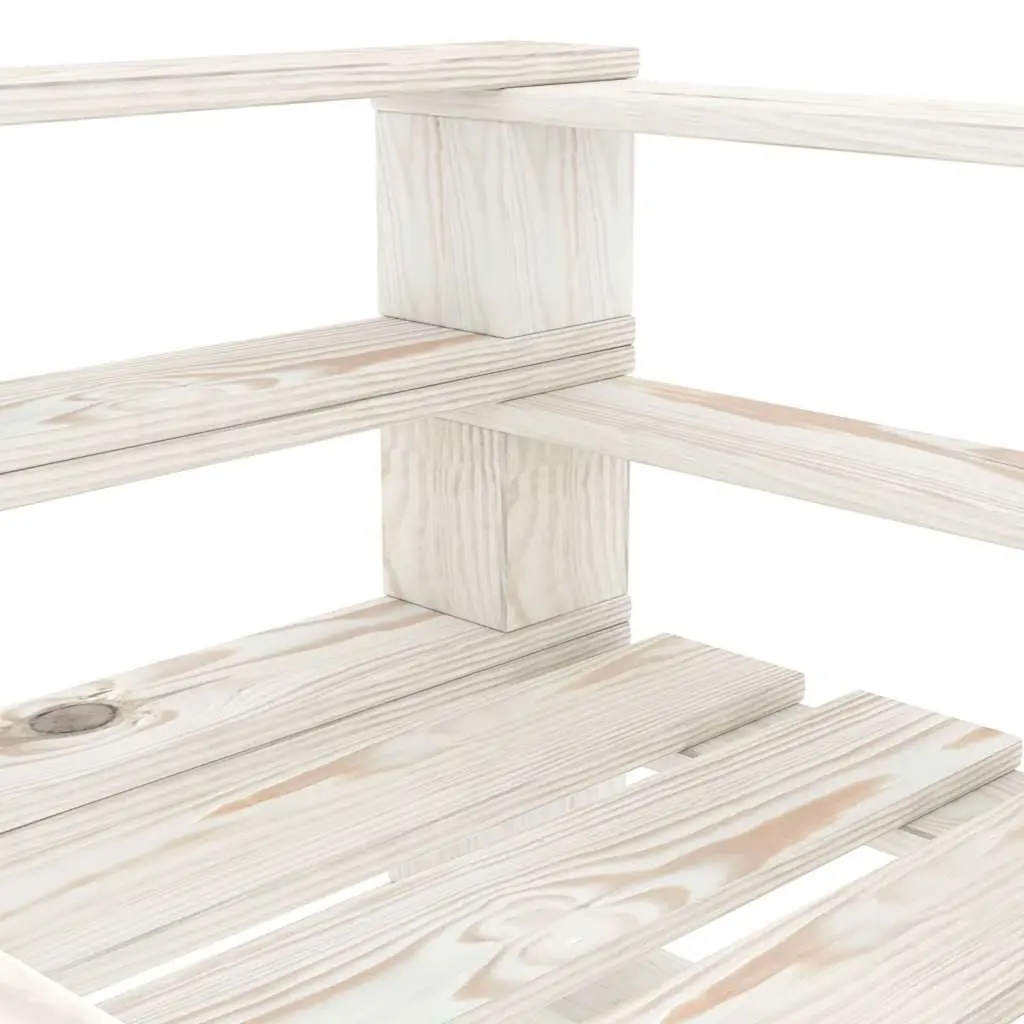 Garden Pallet Armchair Outdoor Patio Sofa Chair White Wood Rustic
