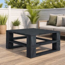Reliable Grey Wooden Pallet Table for Your Garden