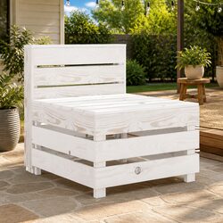 Reliable White Pallet Sofa for Your Outdoor Retreat