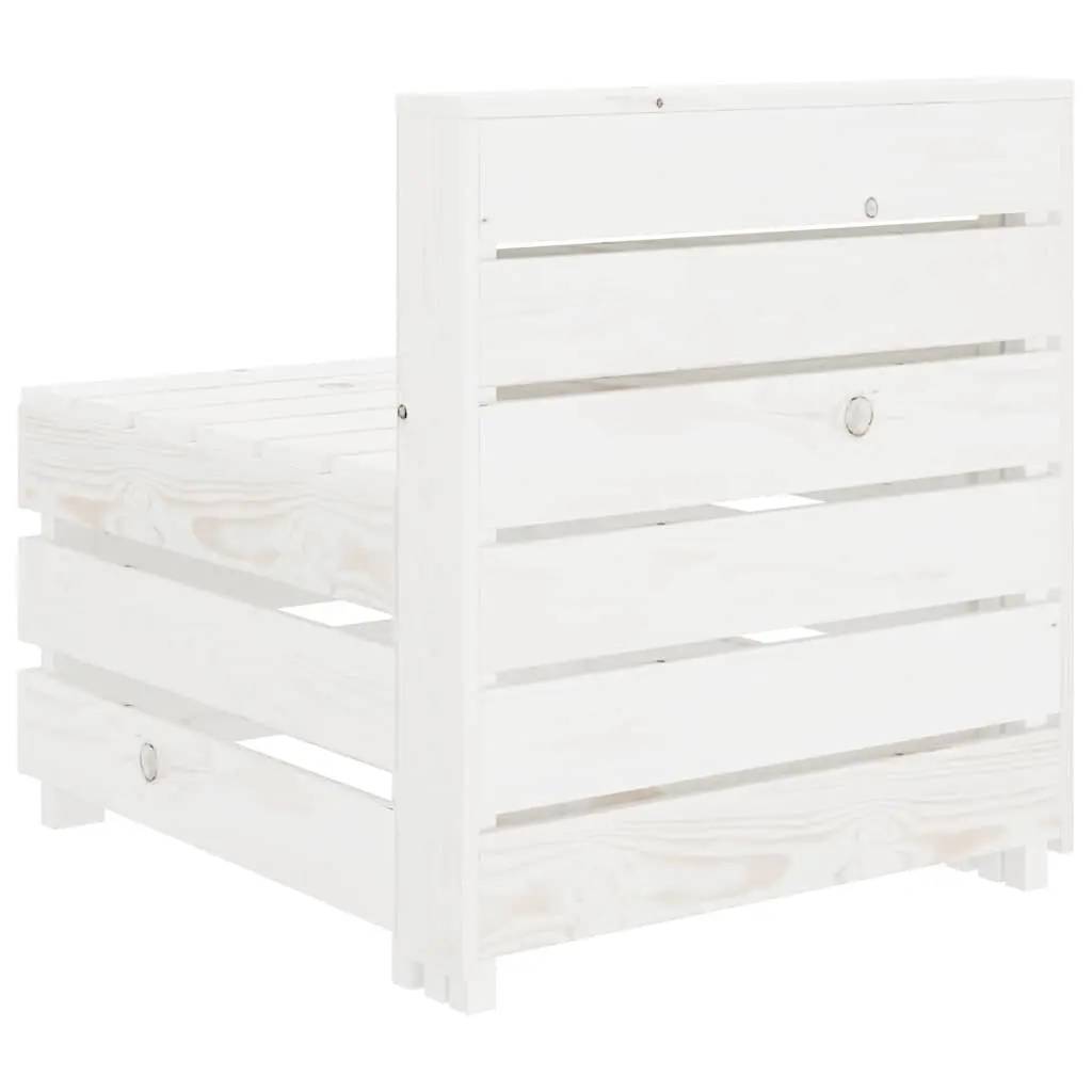 Garden Pallet Sofa Outdoor Lounge Seat White Wood Rustic