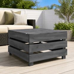 Reliable Grey Outdoor Pallet Table for Every Garden