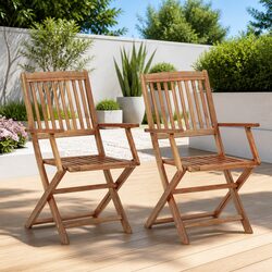 Quality Outdoor Folding Chairs - Set of Two