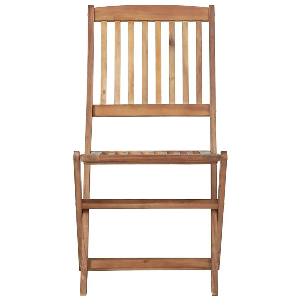 Folding Outdoor Chairs 2 pcs Garden Patio Dining Seating Set Brown