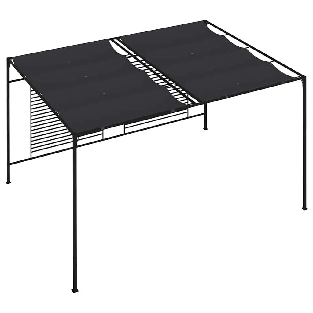 Gazebo Outdoor Shelter 4x3m Retractable Roof Anthracite