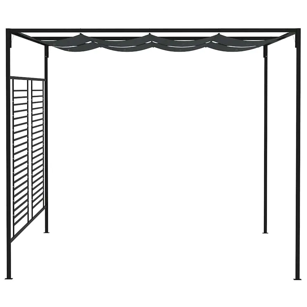 Gazebo Outdoor Shelter 4x3m Retractable Roof Anthracite