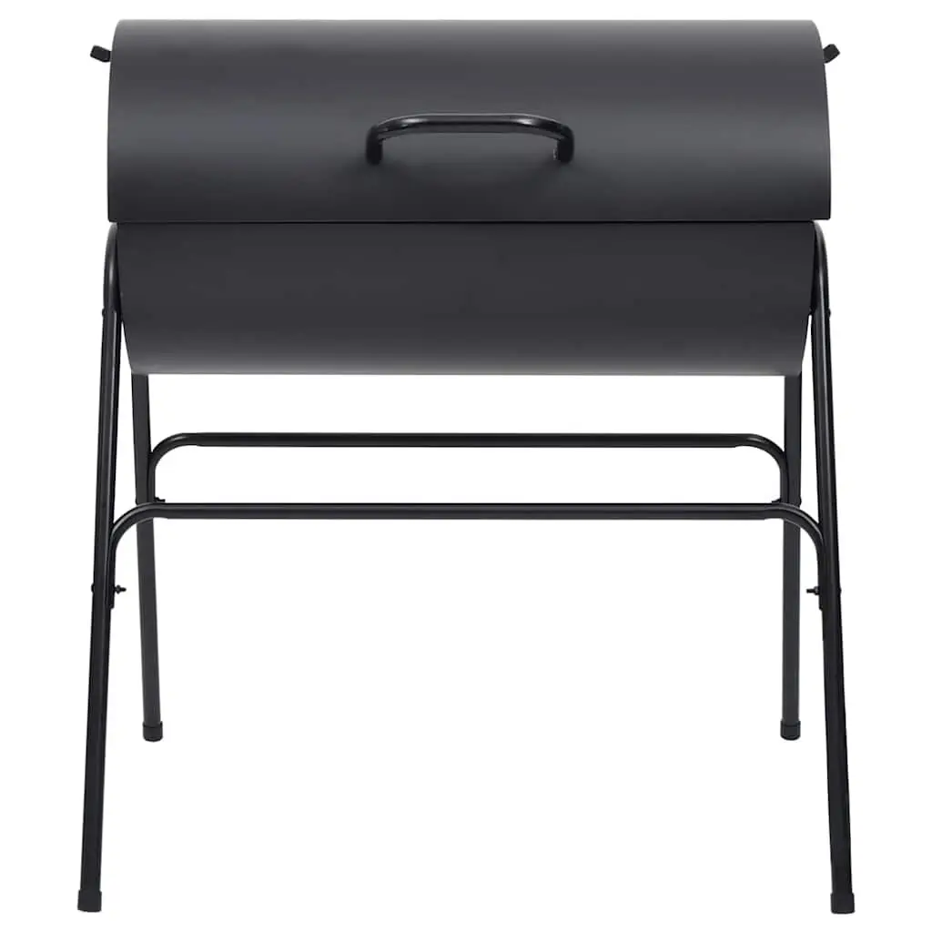 Barrel Grill BBQ Charcoal Outdoor Cooking 2 Grids Black Steel