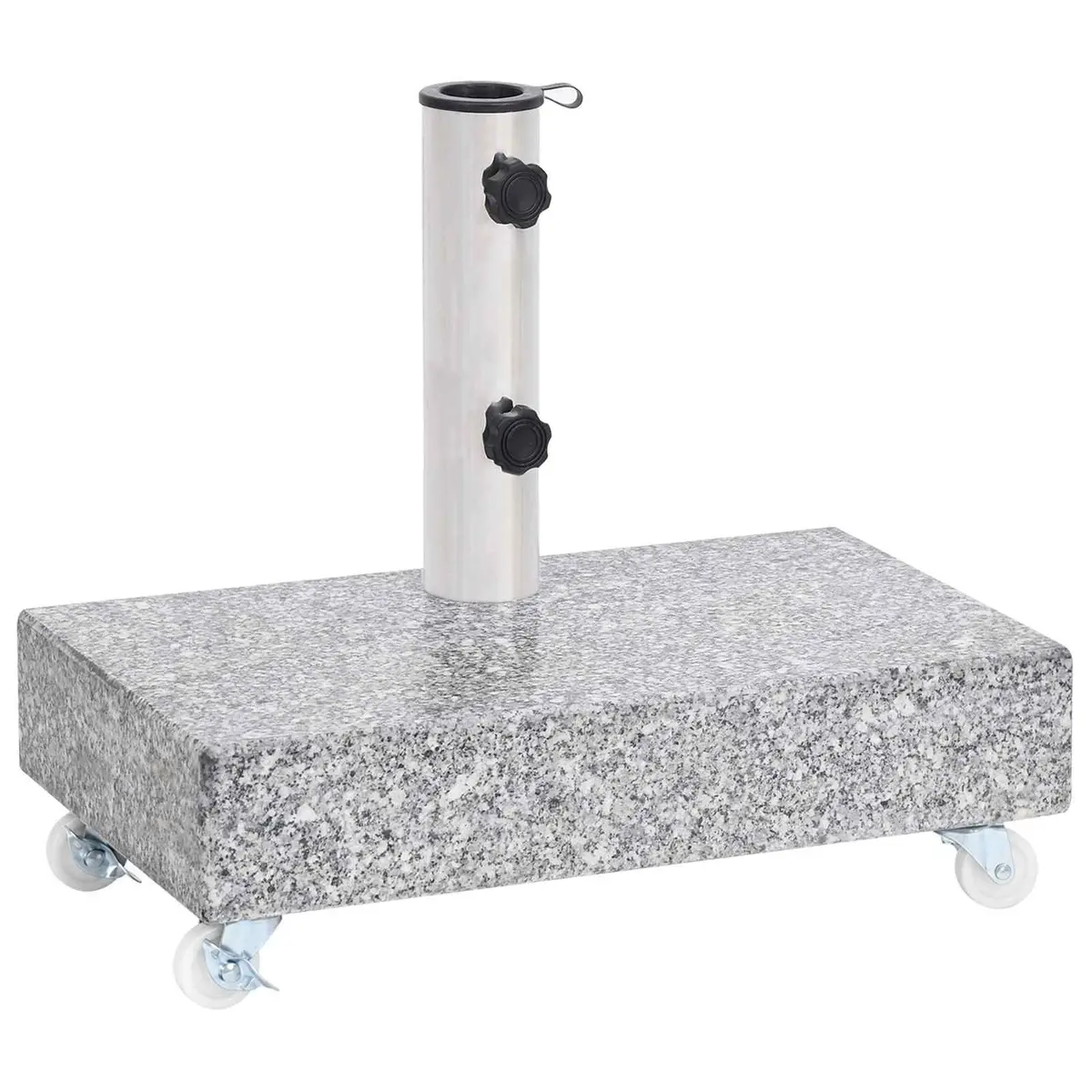 Outdoor Umbrella Base Heavy Duty Parasol Holder Grey Granite 45 x 25 x 8.3 cm