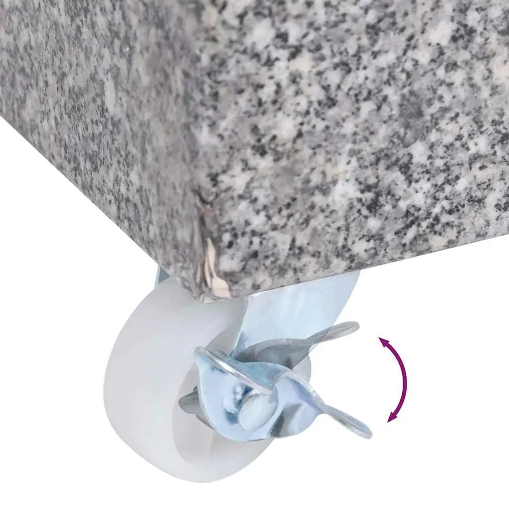 Outdoor Umbrella Base Heavy Duty Parasol Holder Grey Granite 45 x 25 x 8.3 cm