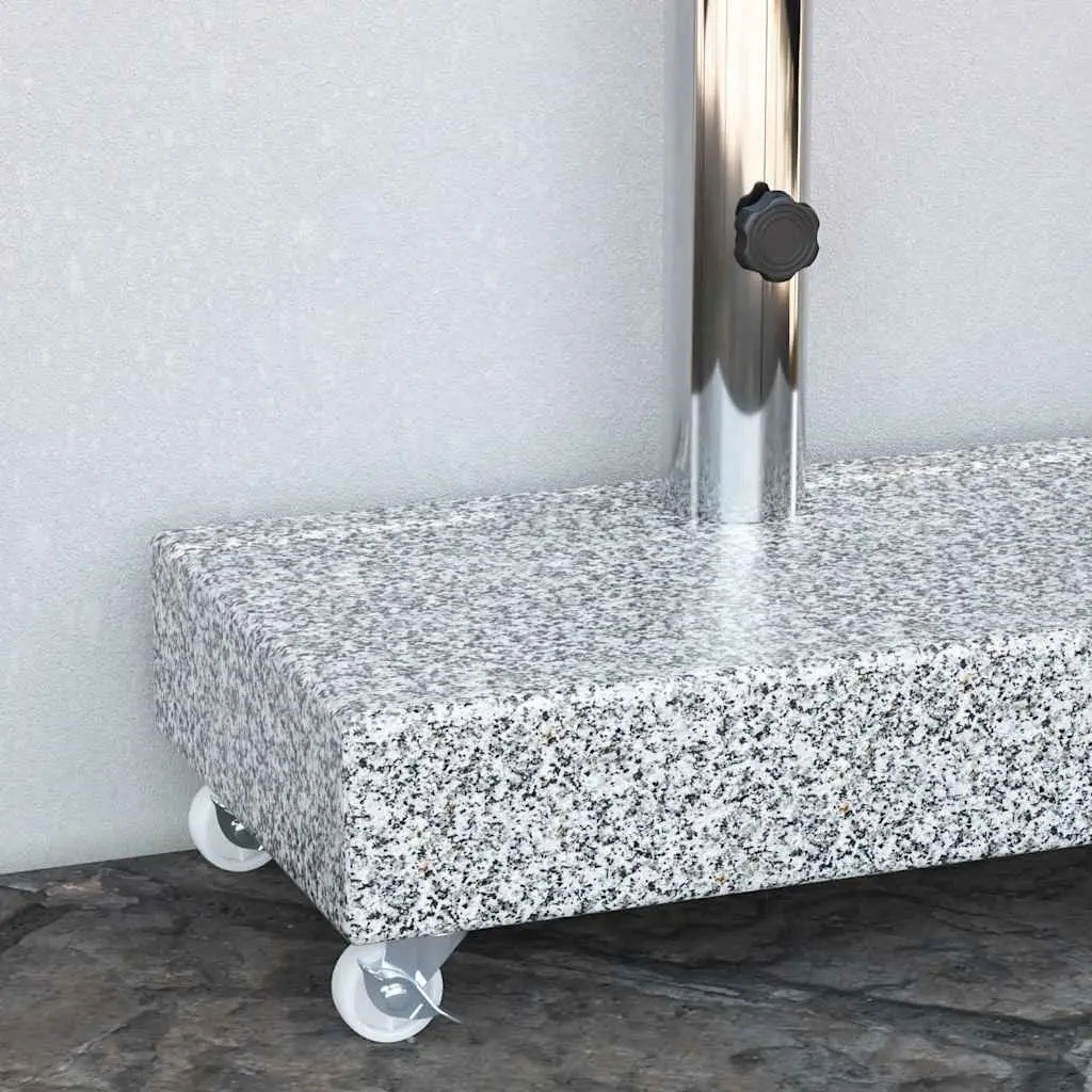 Outdoor Umbrella Base Heavy Duty Parasol Holder Grey Granite 45 x 25 x 8.3 cm