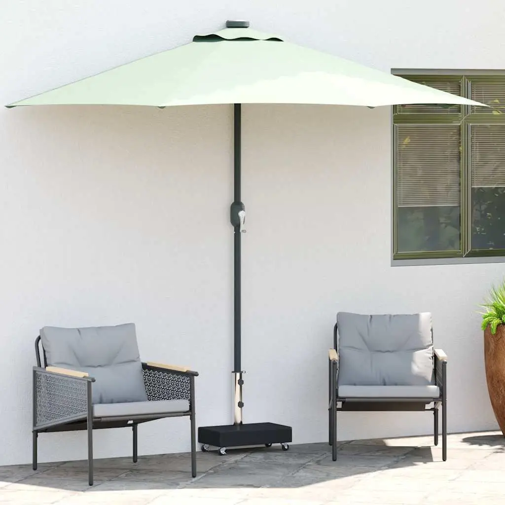 Umbrella Base Black Outdoor Garden Parasol Stand Holder Granite Heavy Duty 45 x 25 x 8 cm