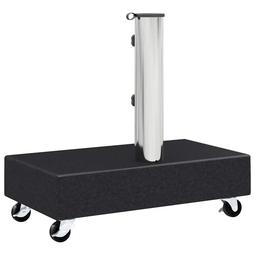 Umbrella Base Black Outdoor Garden Parasol Stand Holder Granite Heavy Duty 45 x 25 x 8 cm