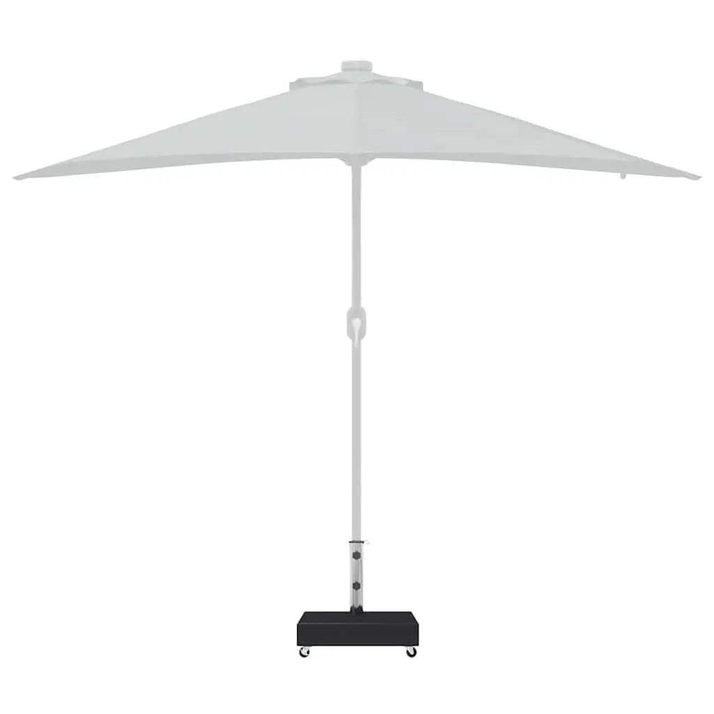 Umbrella Base Black Outdoor Garden Parasol Stand Holder Granite Heavy Duty 45 x 25 x 8 cm