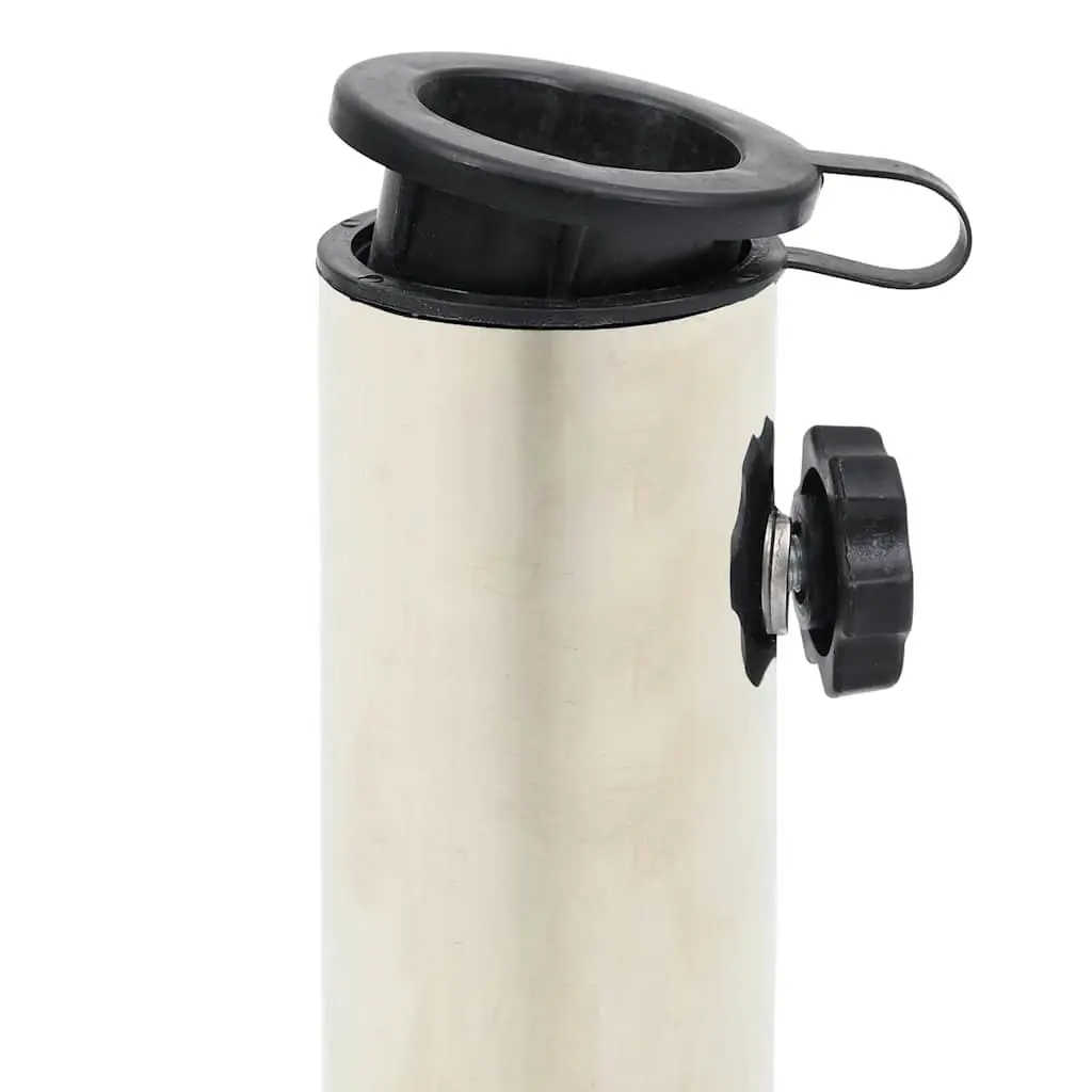 Half-Round Umbrella Base Outdoor Parasol Holder Black Granite 40 x 28 x 4 cm