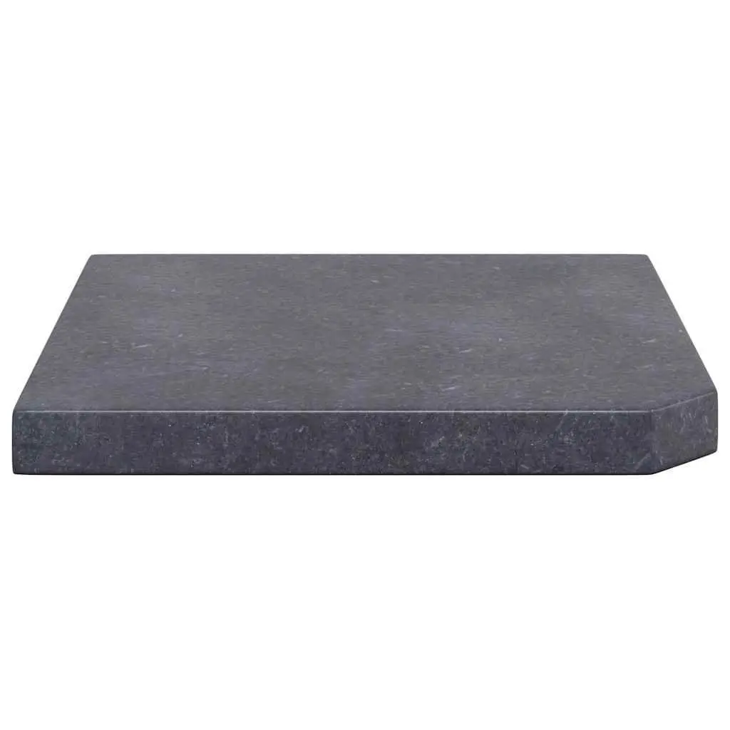 Square Granite Umbrella Base Stand Black 25kg Heavy Duty Weight Plate for Garden Parasol Stability