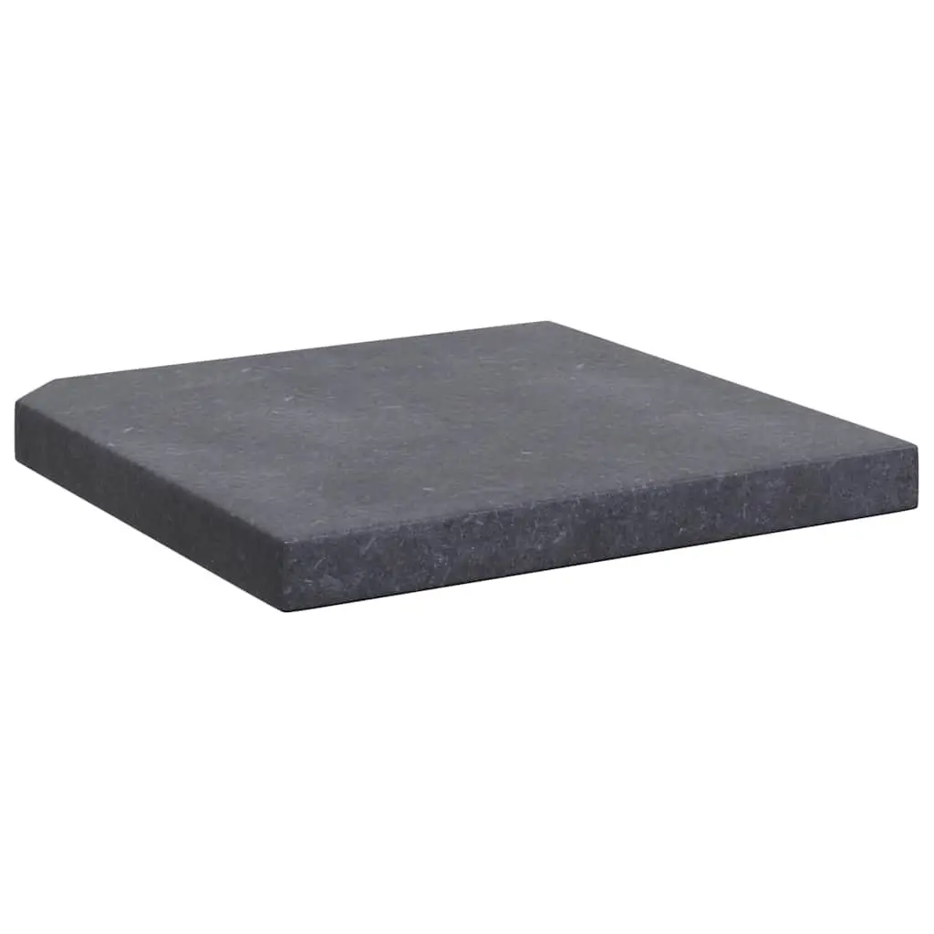 Square Granite Umbrella Base Stand Black 25kg Heavy Duty Weight Plate for Garden Parasol Stability