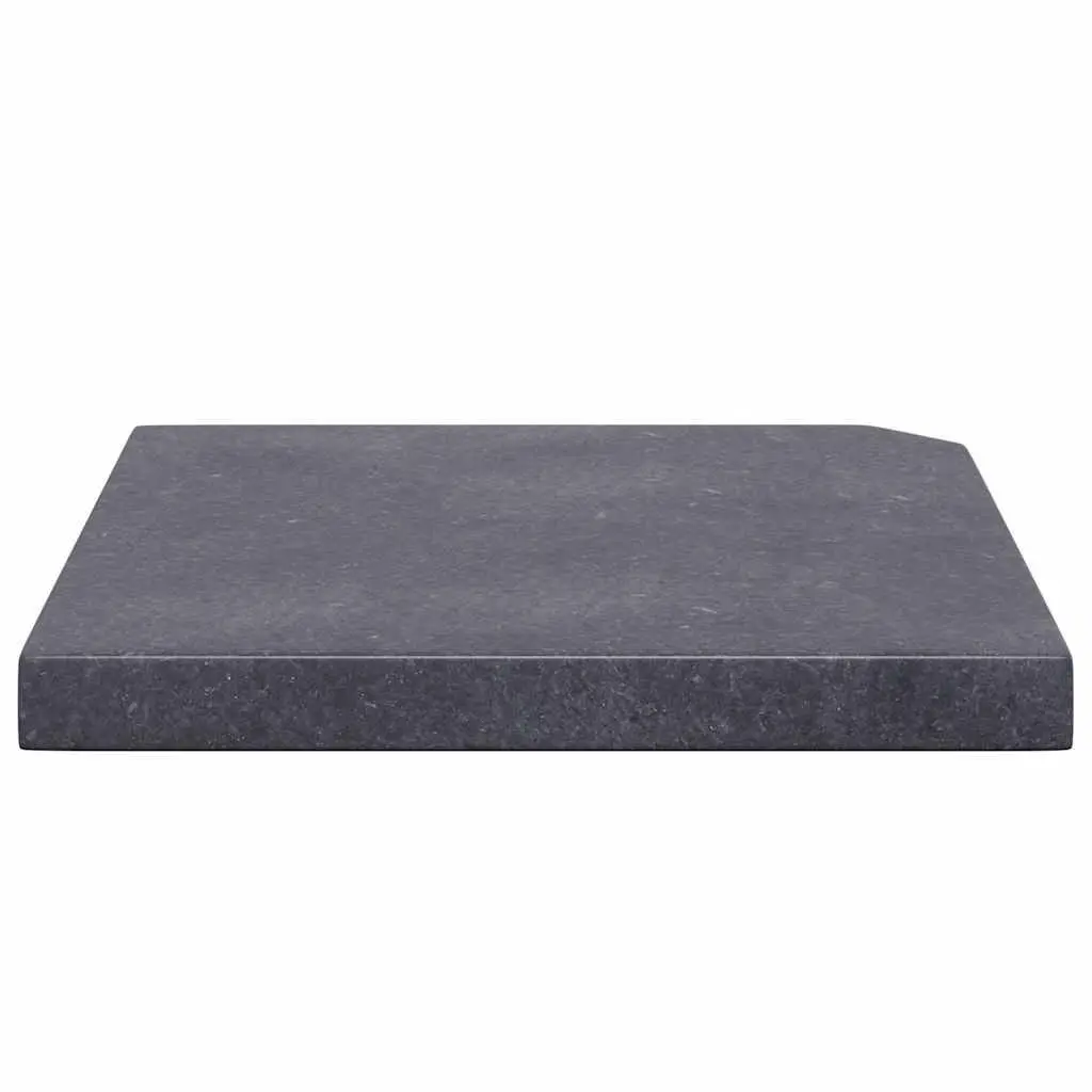 Square Granite Umbrella Base Stand Black 25kg Heavy Duty Weight Plate for Garden Parasol Stability