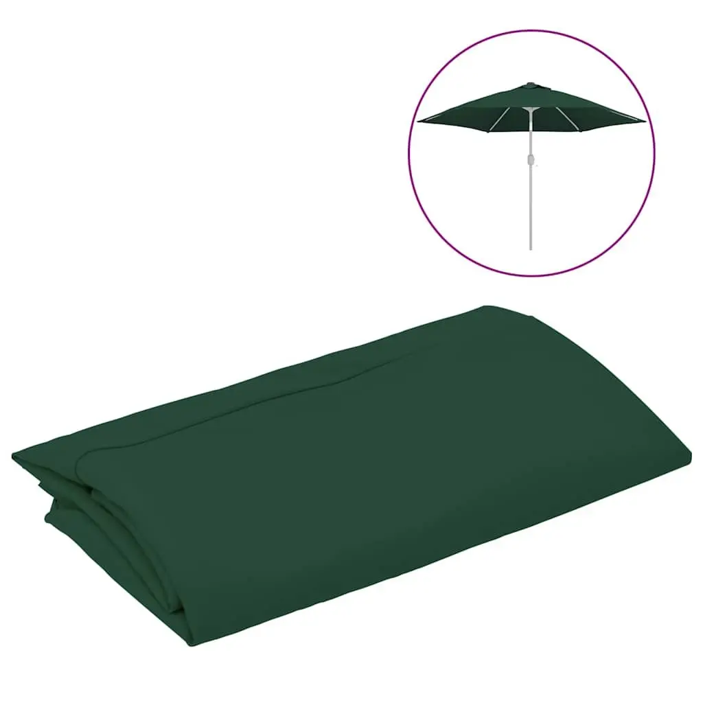 Outdoor Parasol Replacement Fabric Green 300cm UV Protective Shade Cover