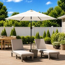 Replacement Fabric for Outdoor Parasol Sand 300 cm Sunshade Cover UV Protection