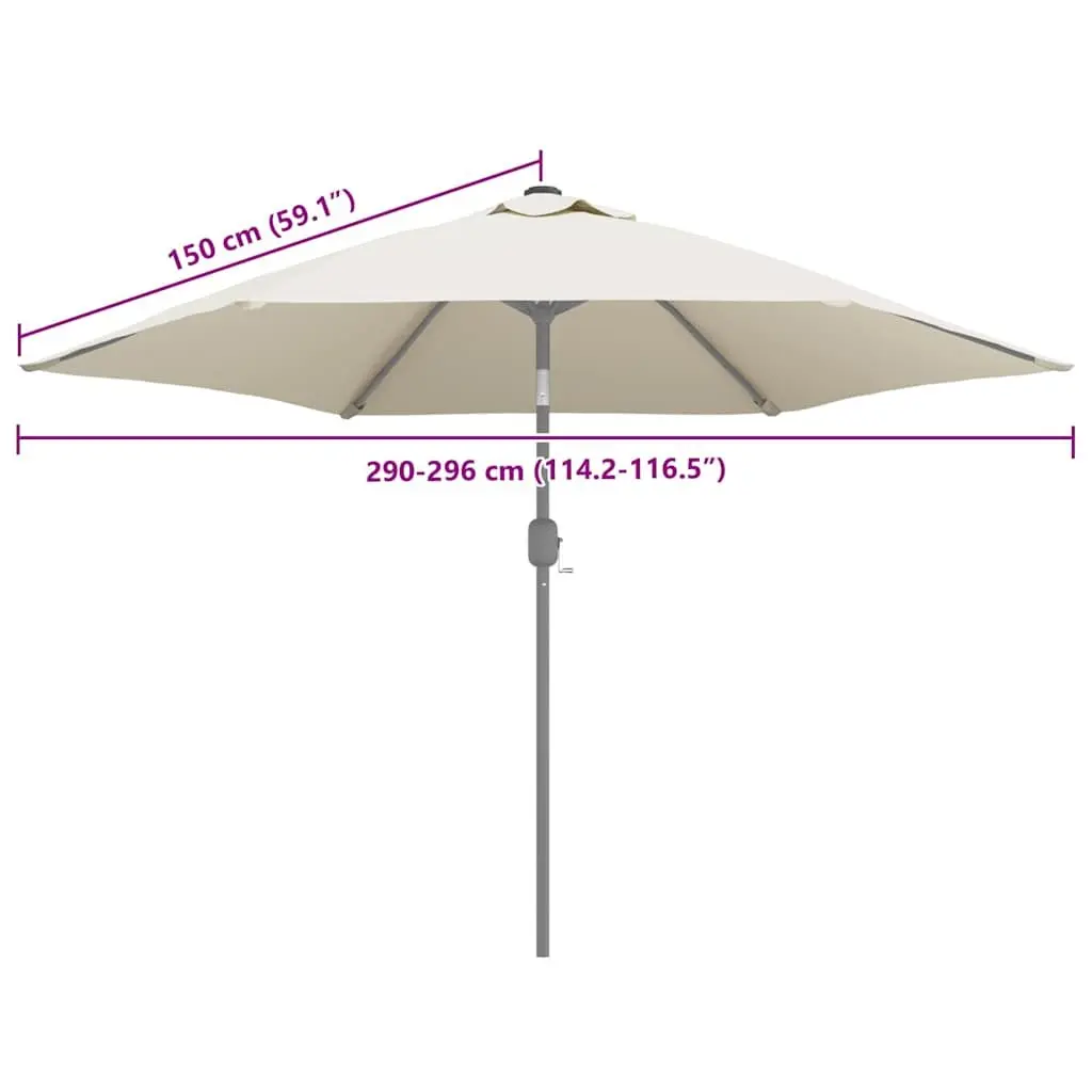 Replacement Fabric Outdoor Parasol Sunshade Cover 300 cm Sand UV Protection